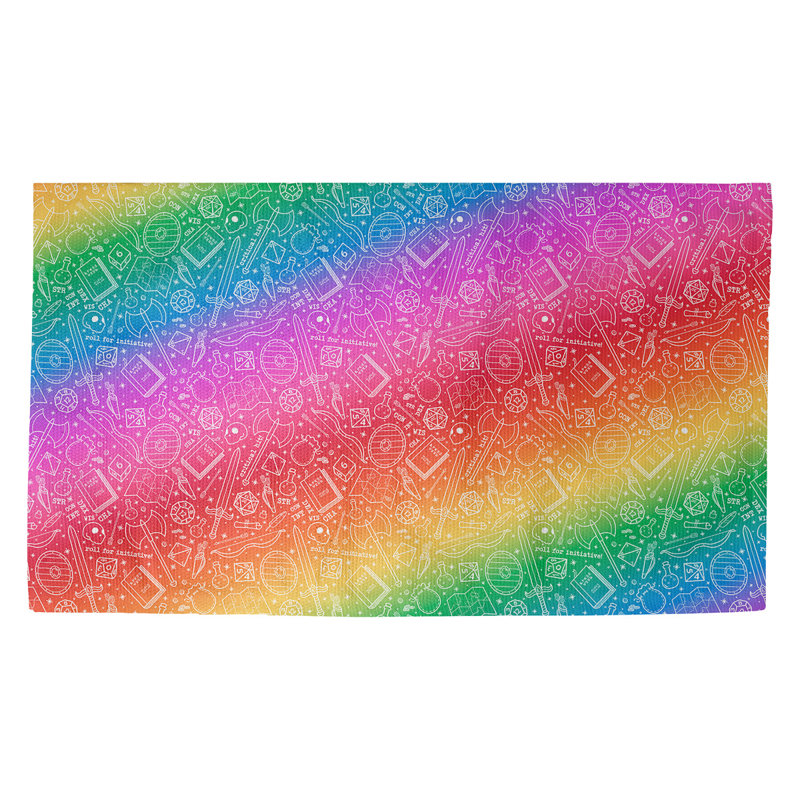 Tapis de porte intérieur anti-dérapant arc-en-ciel rpg Avicia, Rectangle 3 pi 3 po x 5 pi 3 po