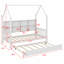 Lit House avec lit gigogne, lit pour enfant avec tablette