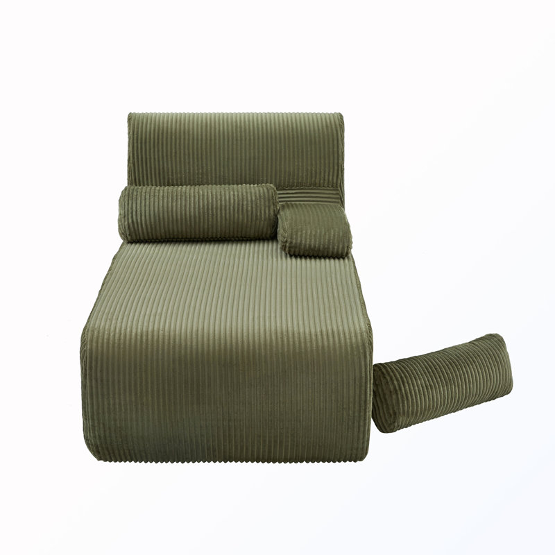 Chaise longue avec oreillers Boneless, Vert