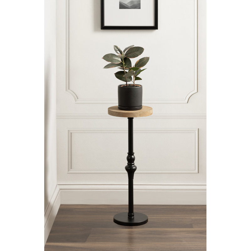 Stratton Round Pedestal End Table