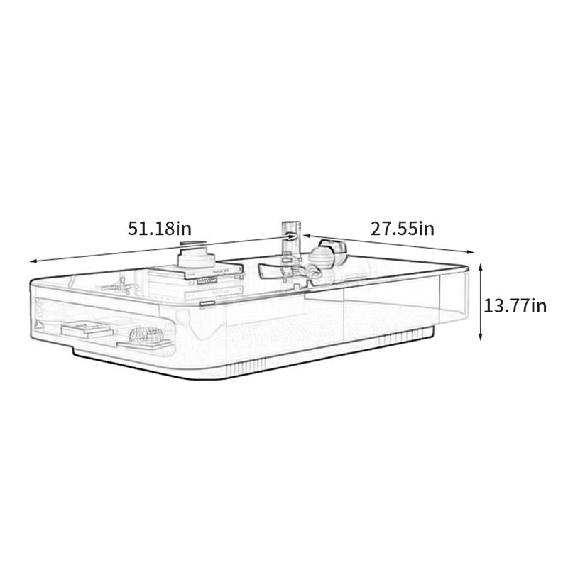 Table basse moderne de luxe minimaliste, Noir, H 13,77 po x L 51,18 po x l 27,55 po
