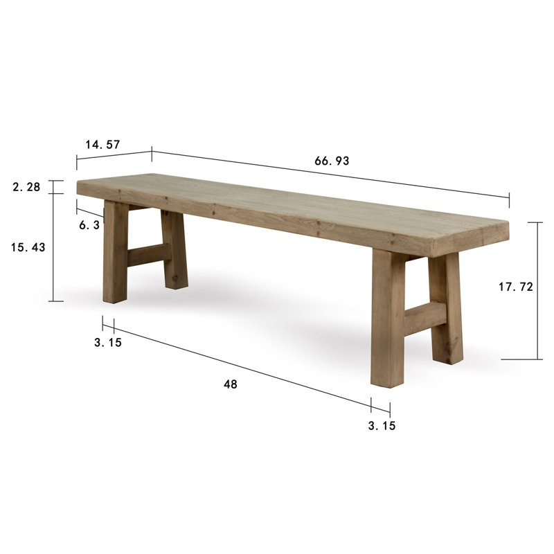 Banc de pique-nique en bois Alfonsina