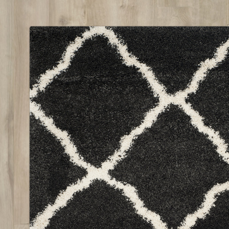Darroch Shag Performance Geometric Rug, Rectangle 8'6" x 12'