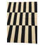 Tapis noir et blanc 3 pi 5 po x 4 pi 10 po Pinkerton