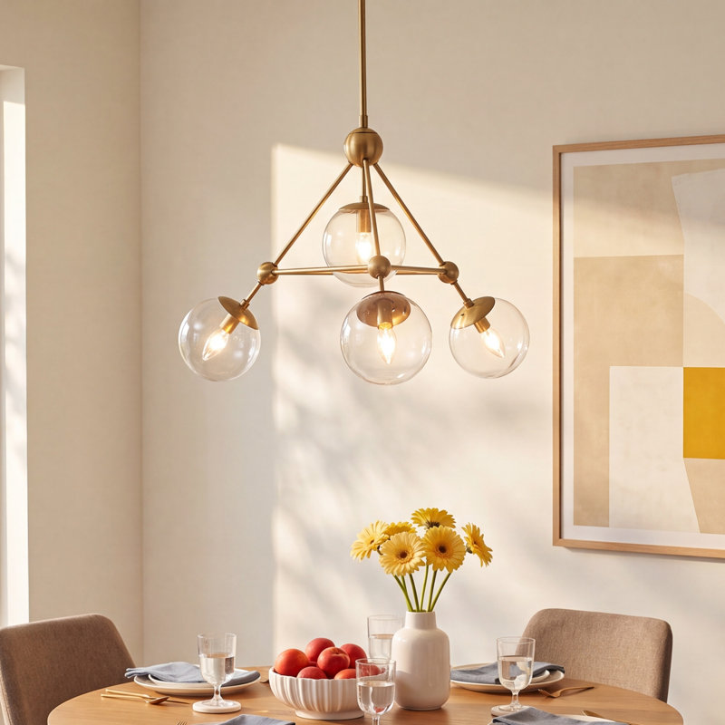 Lodge Iron 4-Light Chandelier