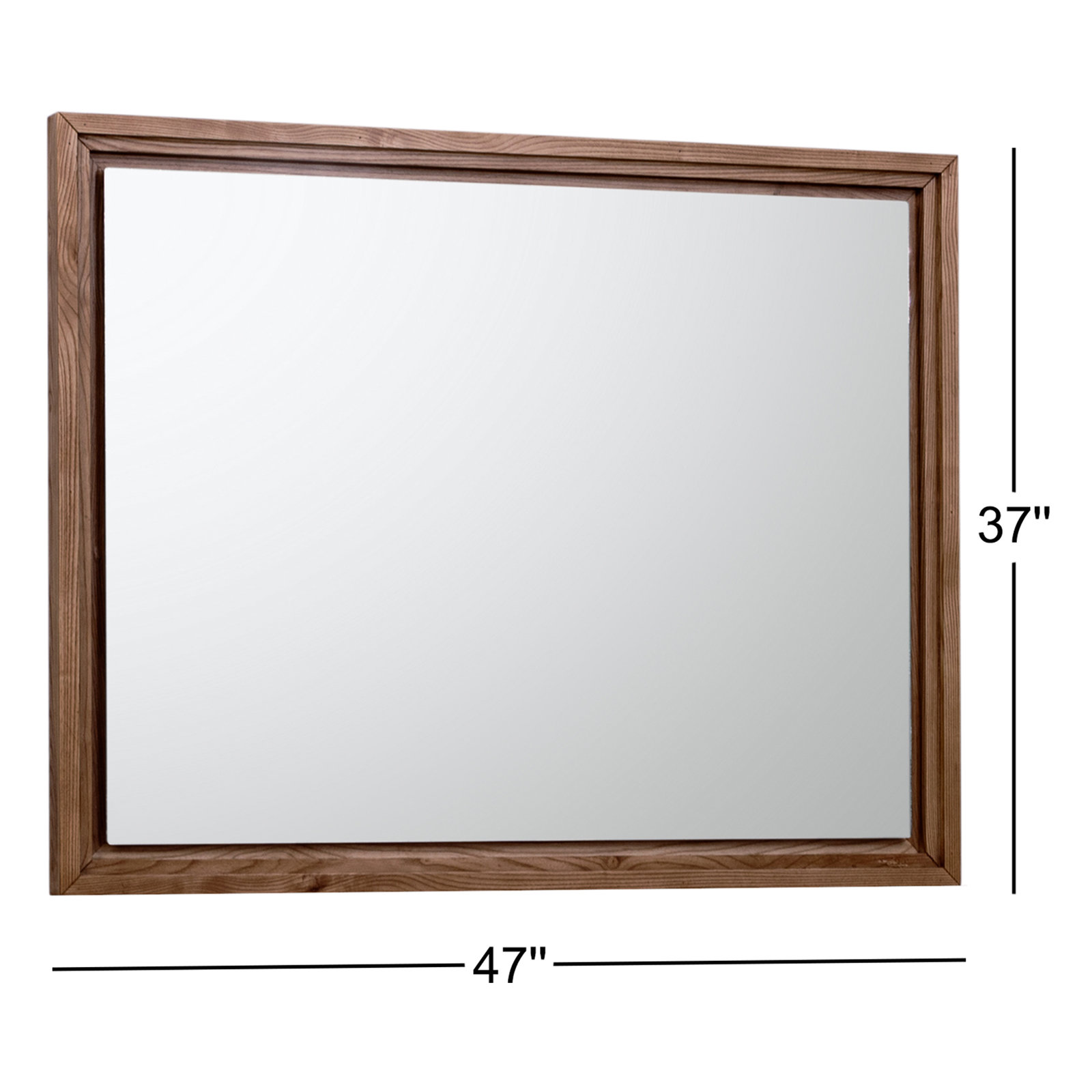 Finnian Rectangle Mirror, Walnut