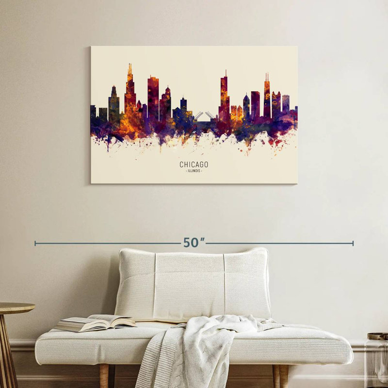 Ravi Chicago Illinois Skyline IV, 26" H x 39" W