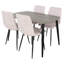 Aspen 1200mm foiled rect. table & 4 fabric chair Set-124198326-124198365