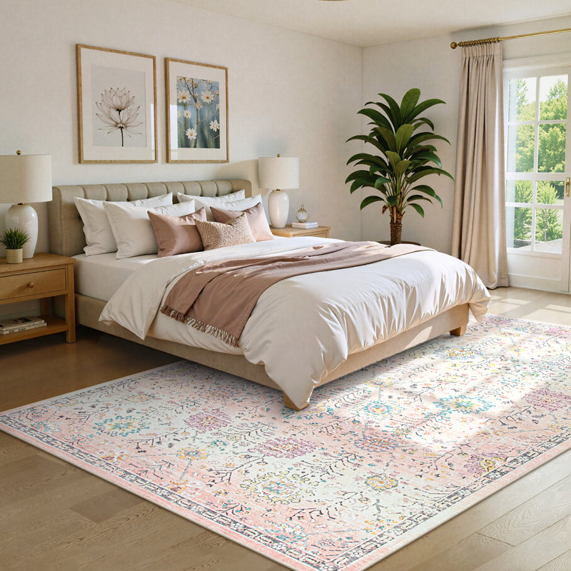  Tapis lavable Boho, Rectangle 6 pi x 9 pi