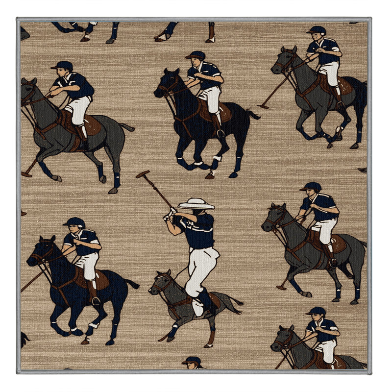  Tapis lavable Polo Sports, Carré 8 pi