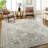 Oriental Machine Woven Polyester Area Rug in Light Gray-1641618337