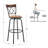 Basche Swivel Upholstered Microfiber / Microsuede Adjustable Height Counter Stool with Iron Frame