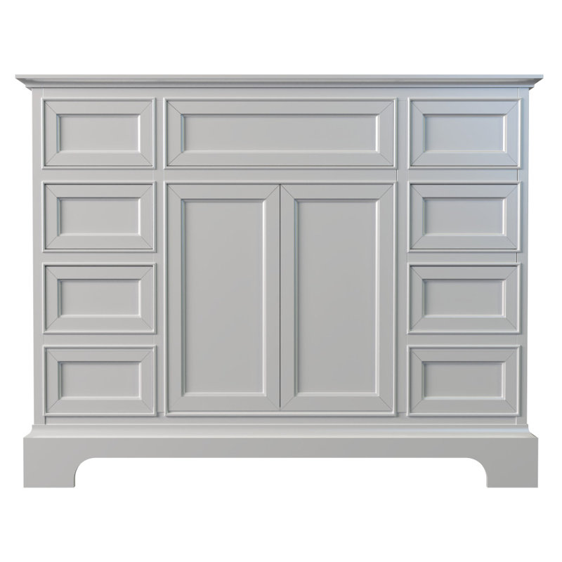 Shelby 42 " Single Double Bathroom Vanity Base, White
