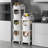  43.3'' H x 10'' W 4 Tier Storage Rack with Wheels