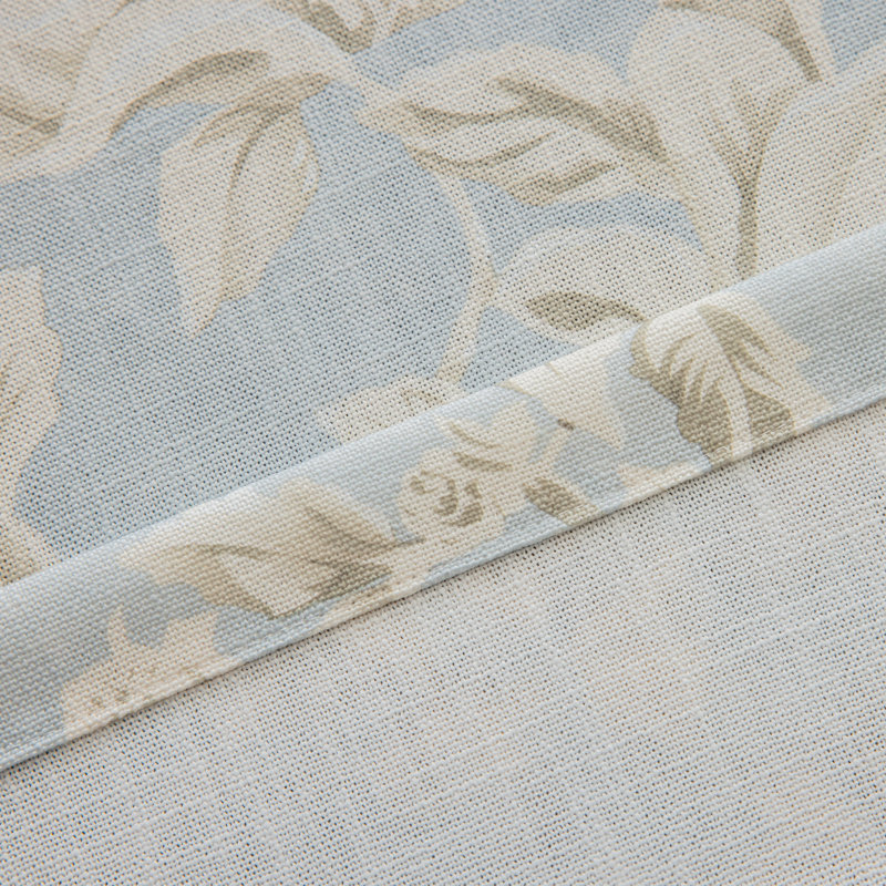 Amelia Linen Blend Semi-Sheer Curtain Panel Pair (Set of 2), Blue, 50" W x 90" L