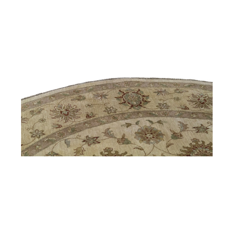Wool Oriental Area Rug in Cream