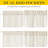 Linen Door Curtains, Dual Rod Pocket Semi Sheer Sidelight French Door Curtains for Kitchen Glass with Tieback for Privacy Protection, 1 Panel-1857717208-1857717200