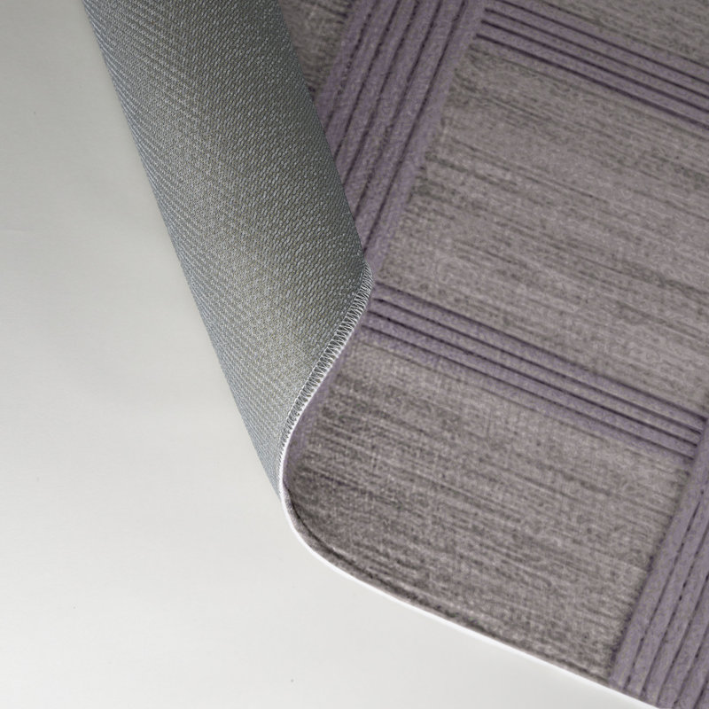 Tapis d'intérieur et d'extérieur à carreaux gris, Rectangulaire 3 pi x 5 pi