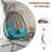 Hanging Egg Chair With Stand - Ergonomic Wicker Rattan Swing Chair For Indoor And Outdoor Use, Includes Cushion And Headrest For Comfortable Relaxation
