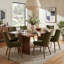 Ensemble de 2 chaises de salle à manger rembourrées Modern avec chaises d'appoint en velours de tissu avec pieds en bois massif-737568249