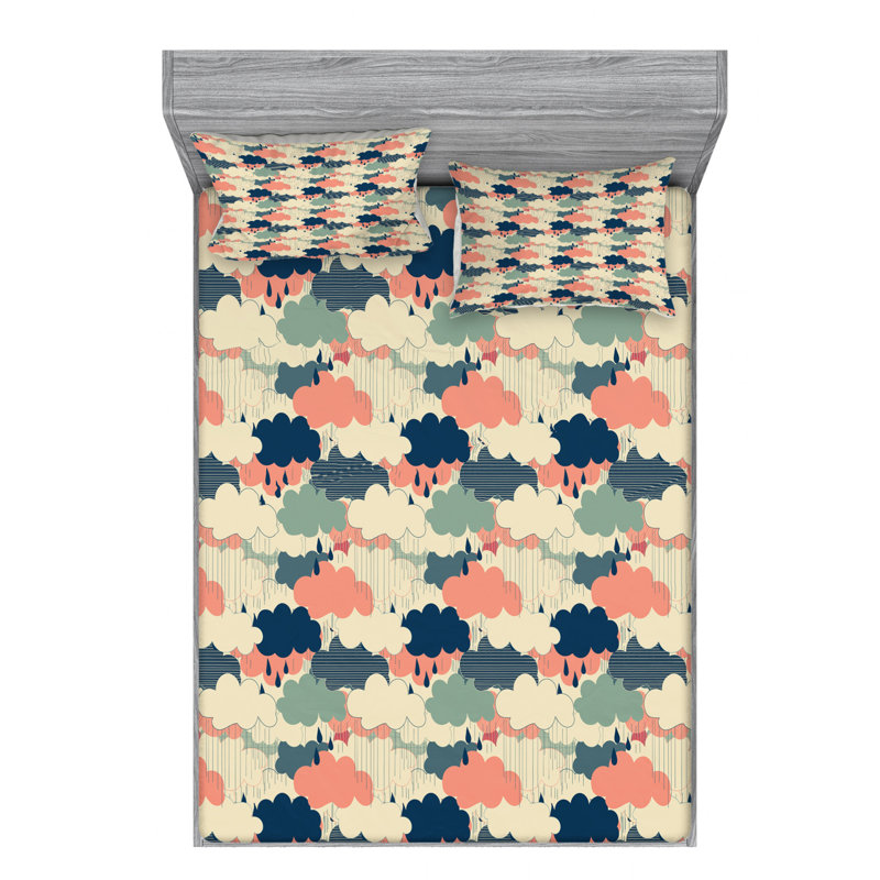 Microfiber Sheet Set, Queen Sheet Set with Fitted Sheet