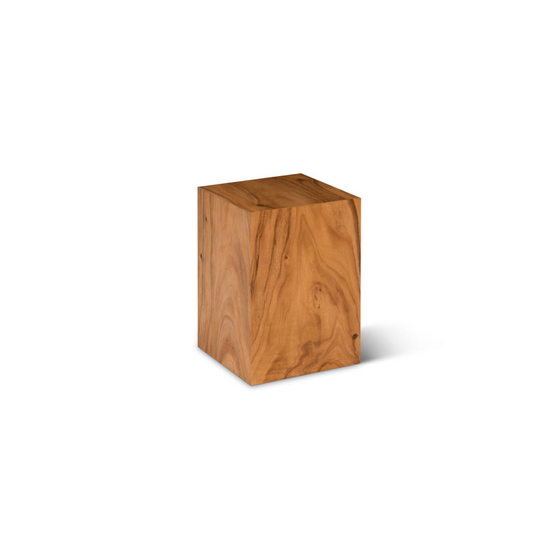 Pedestal Mitered Sculpture, Brown, 20" H x 14" W x 14" D