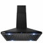 Hotte pour îlot de cuisine convertible 30 po 343 pi³ / min en acier inoxydable peint en noir