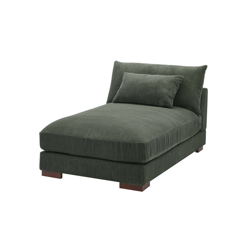 Ayvion Upholstered Chaise Lounge, Chaise Vintage Green KD 