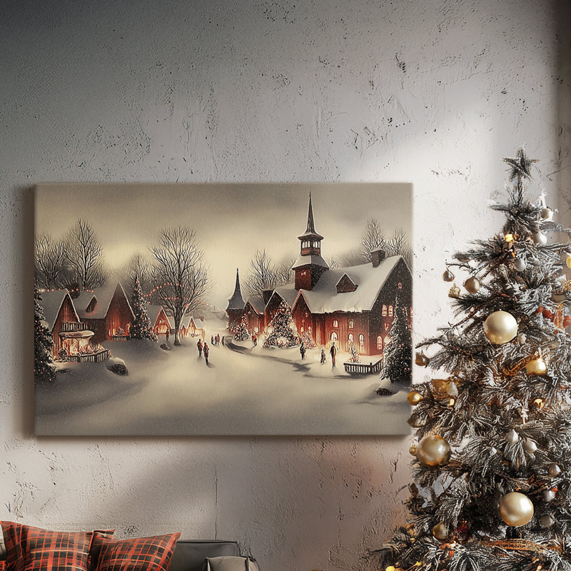 Toile tendue à la chandelle avec galerie de bougies, H 18 po x l 12 po