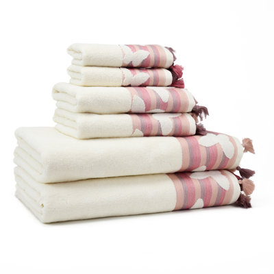 Ensemble de serviettes 6 pièces en coton turc Butterfly