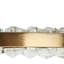 Lustre Adekemi à DEL dimmable en cristal, forme de roue de chariot, finition laiton moderne, pour salle à manger