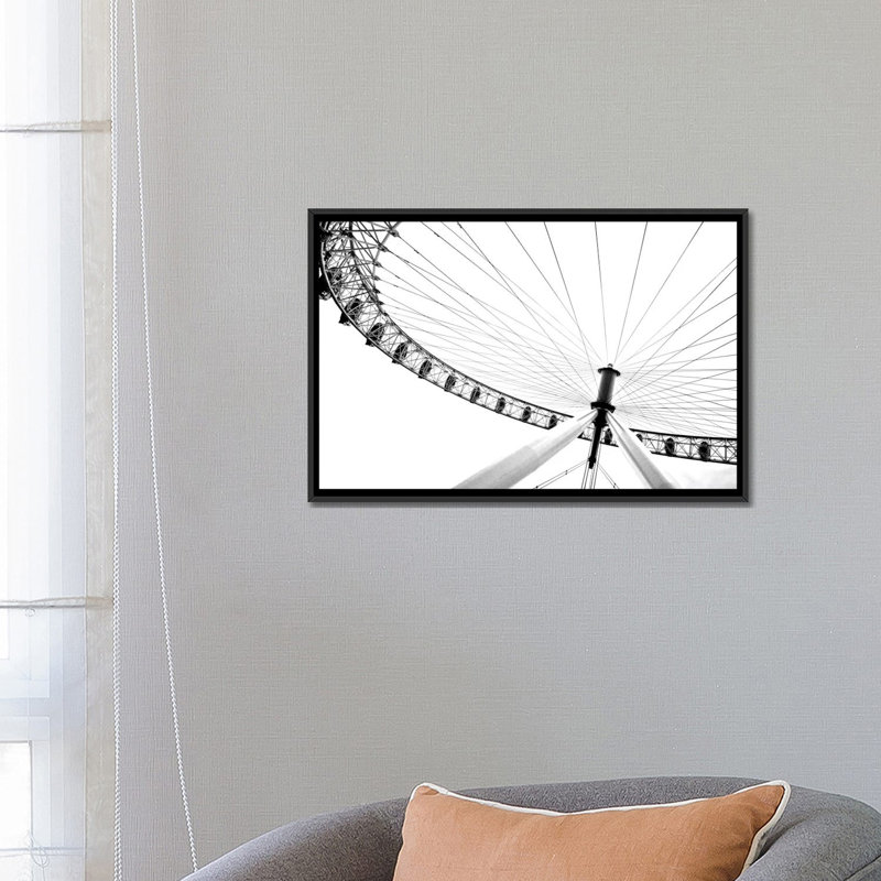 « spin wheel ii », reproduction de photo sur toile, H 18 po x l 26 po x P 1,5 po, Toile avec cadre noir, Pas de tapis