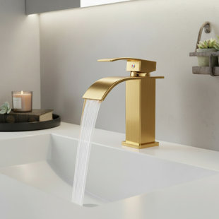 Robinet pour salle de bain à poignée simple Modern, noir mat - acier inoxydable résistant à la rouille, trou unique