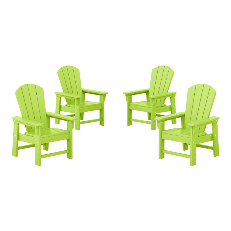 Laguna Kids Outdoor Poly Adirondack Chair ( Set Of 4), Lime