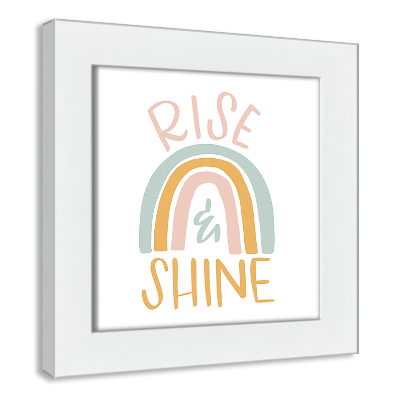 Décoration murale élève brillance pour enfant, H 8 po x l 8 po x P 0,63 po, Cadre blanc