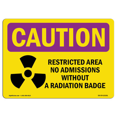 Enseigne d'insigne «Radiation Zone restreinte»