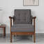 Élégante chaise d'appoint Mid-Century moderne: conception capitonnée intemporelle en gris foncé pour votre espace sophistiqué-1429765727
