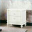 Ivory 2-Drawer Nightstand with Floral Details
