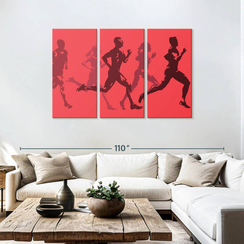 Sireci Red Runners, 48" H x 74" W