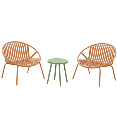 Ensemble de conversation pour terrasse pour 2 personnes, ensemble de conversation en résine tressée avec table et chaises en résine werph