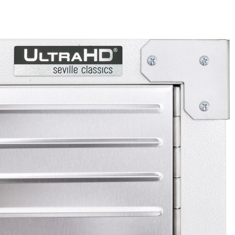 Seville Classics UltraHD Double Door Stacking Top Cabinet, 36" W x 18" D x 18.5" H, White
