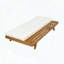 Méridienne en bois d'acacia avec appui-tête et coussin à 3 plis beige de 4 pouces-873742906