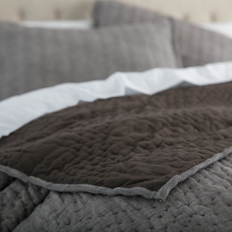 Arteta Belgian Flax Linen Quilt - Twin, Twin Quilt + 1 Sham