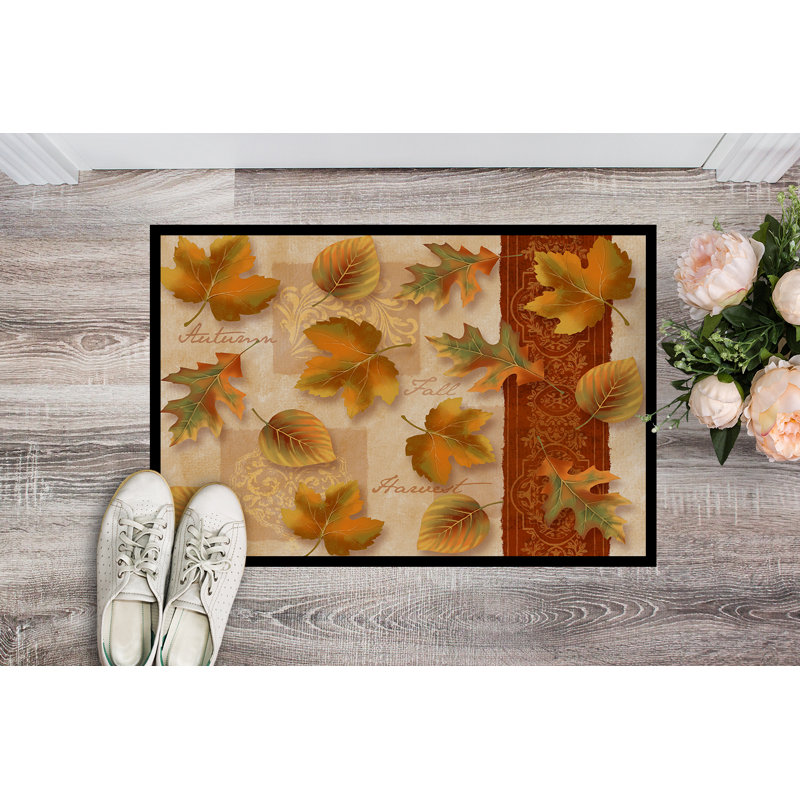 Paillasson d’automne anti-dérapant Tuttletown, Rectangle 1 pi 6 po x 2 pi 3 po