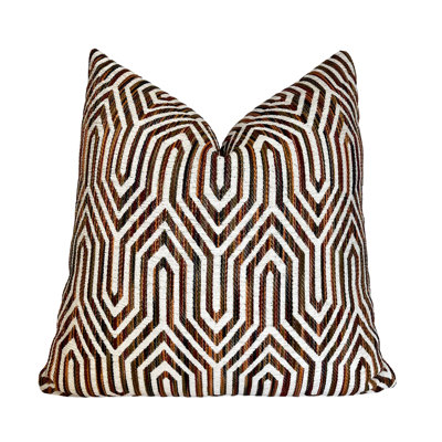 Pyramid Woven Velvet Throw Pillow Cover