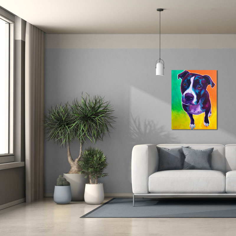 «Pit Bull - Truman» par Dawg Painter, H 34 po x l 26 po x P 1,5 po