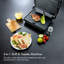 Geepas 27.9cm Smokeless Non Stick Electric Grill Sandwich Maker & Panini Press with Lid