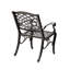 Chaises de patio durables, extérieur en aluminium coulé bronze traditionnel