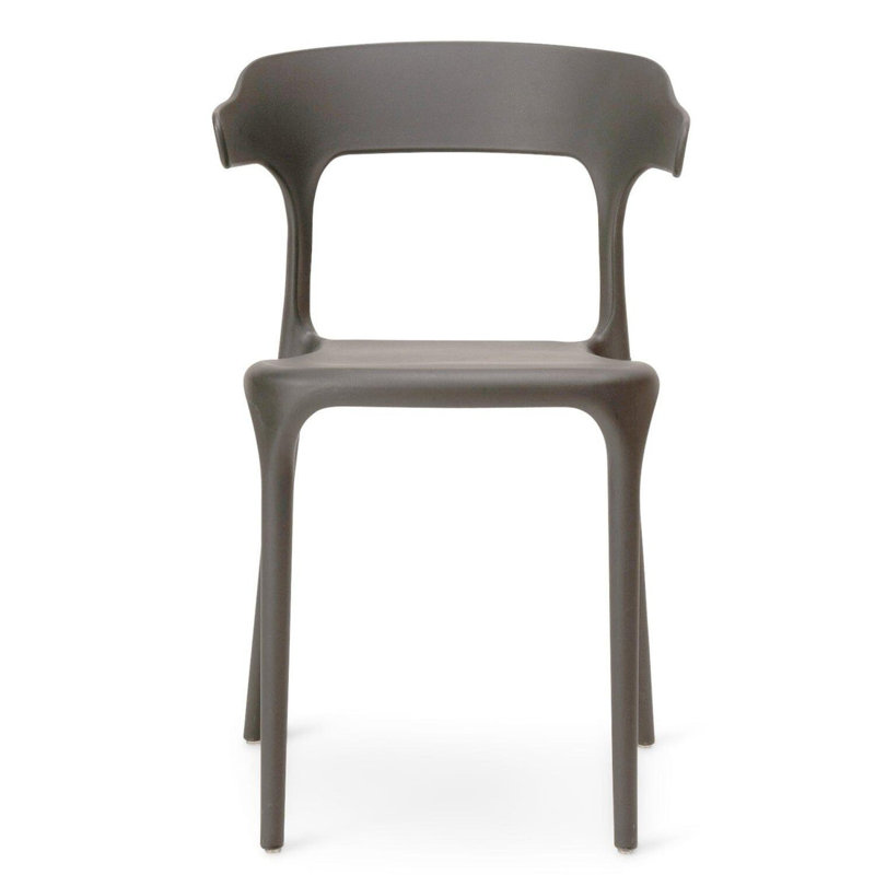 Outdoor Patio Dining Side Chair, Grey