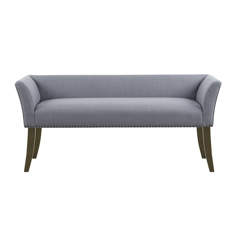 Banc élégant pour le salon de l'entrée de la chambre à coucher, H 23 po x L 49,5 po x P 19,25 po, Slate Blue